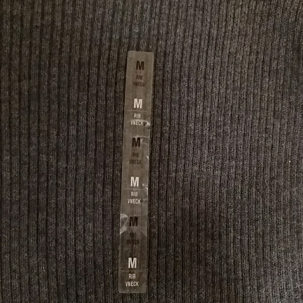 Basic Edition Rib V Neck Sweater Size M - Picture 5 of 6